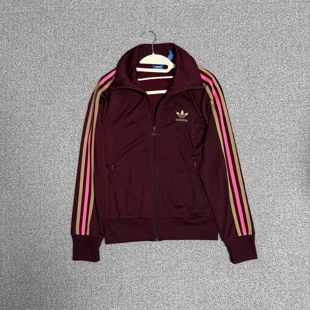 아디다스 파이어버드 백로고 져지 버건디 95 트랙탑