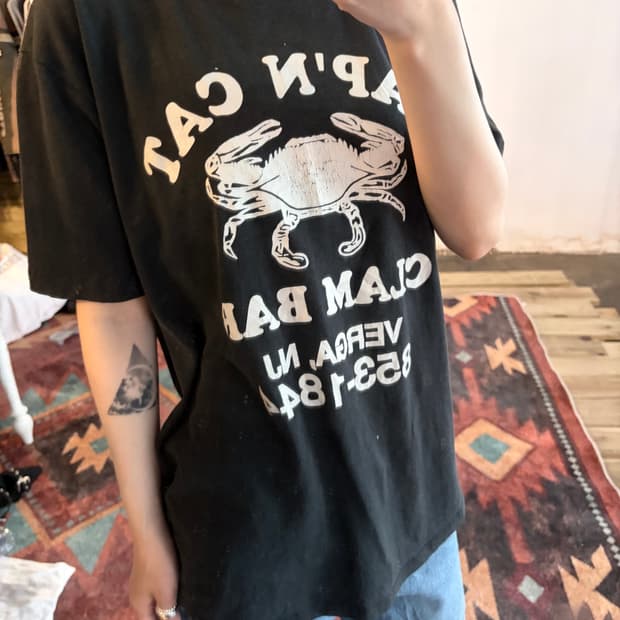 90s MADE IN USA CAP’N CAT 클램바 싱글스티치 빈티지 