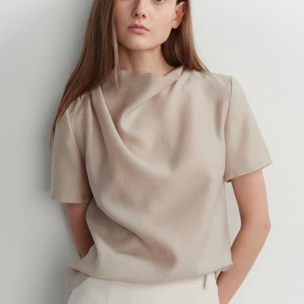 이아 cowl neck blouse