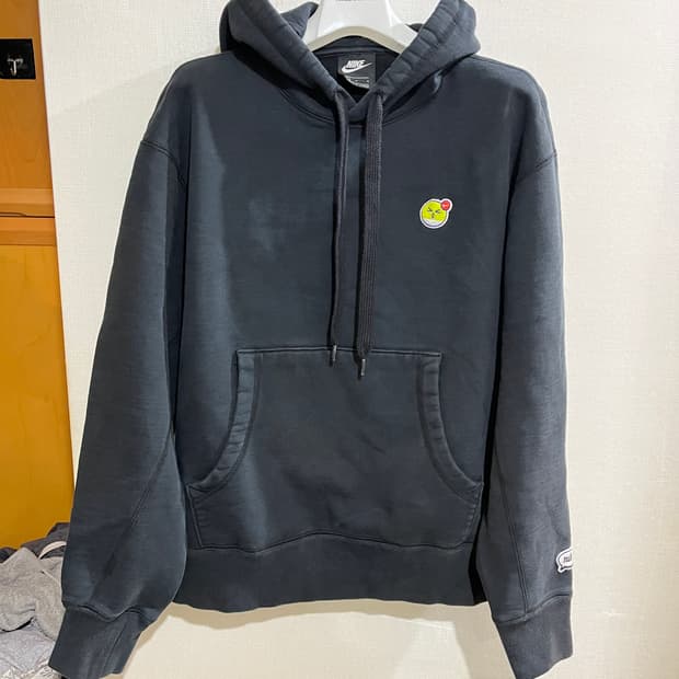 (L) 나이키 에어모지 후드 티셔츠 블랙