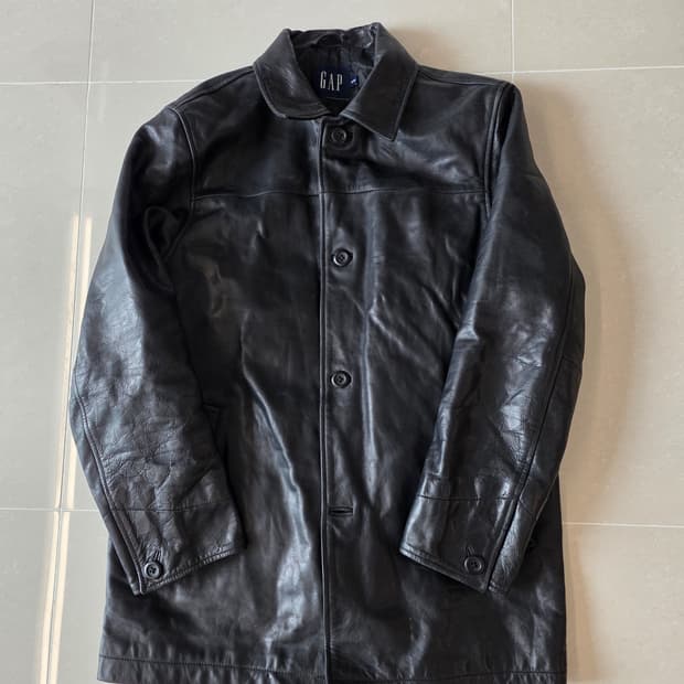 올드 갭 레더 카코트(M) /OLD GAP LEATHER CAR COAT