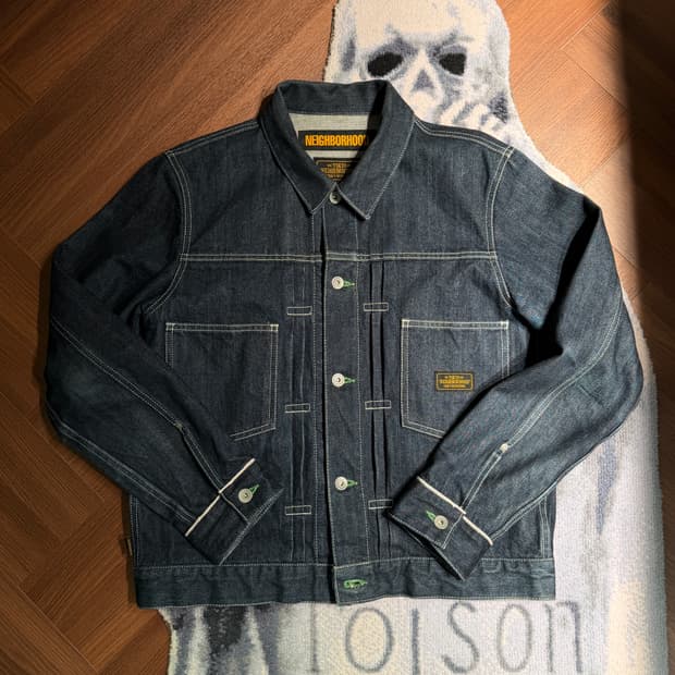 네이버후드 16AW 리지드 스톡맨 타입2 데님 자켓