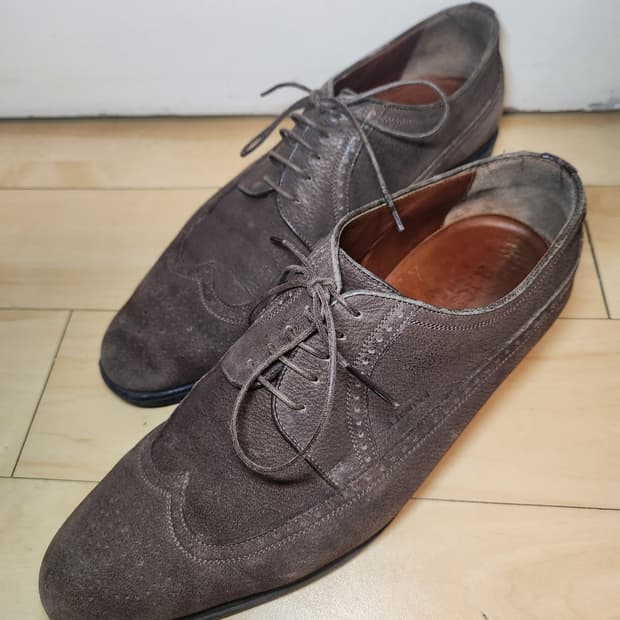아테스토니(a.testoni) 옥스포드 스웨이드 구두(250/유럽6.5)