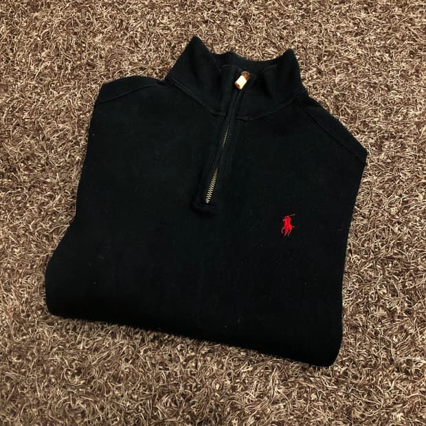 폴로 랄프로렌 하프집업 코튼 니트