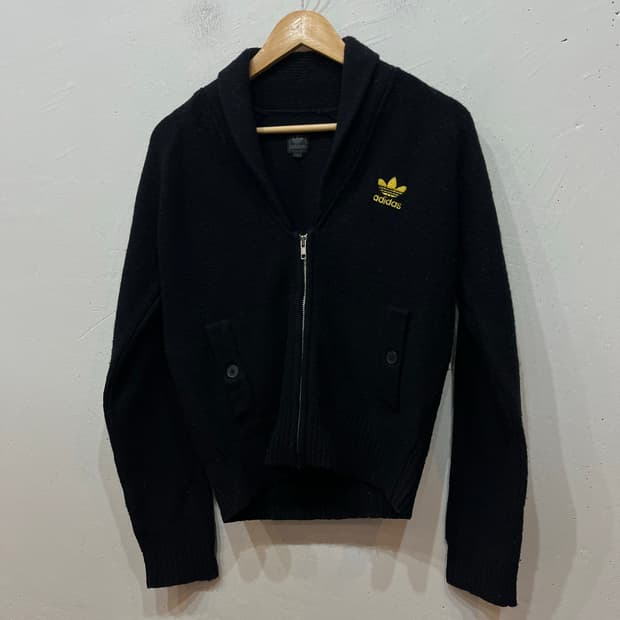 00s 아디다스 재팬 파이어버드 울 숄카라 니트집업 우먼즈
