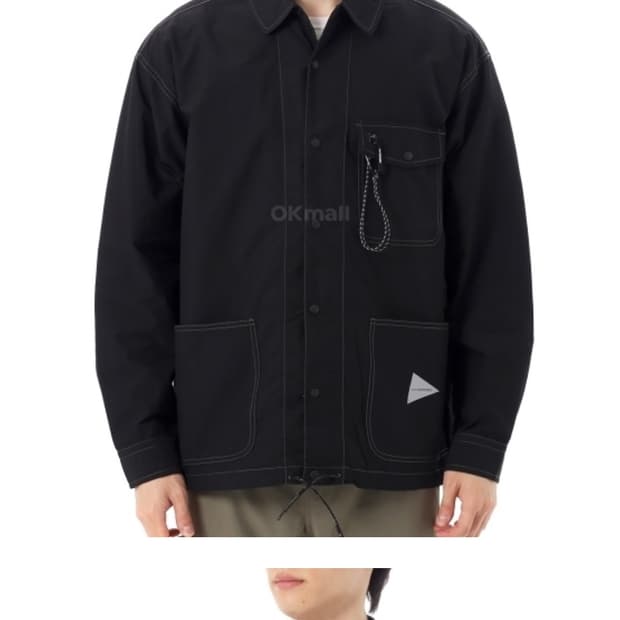 앤드원더 코듀라 코튼 립 셔츠자켓 카키