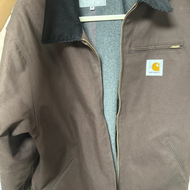 칼하트 WIP 디트로이트 자켓 토바코 블랙 (실착 2회)