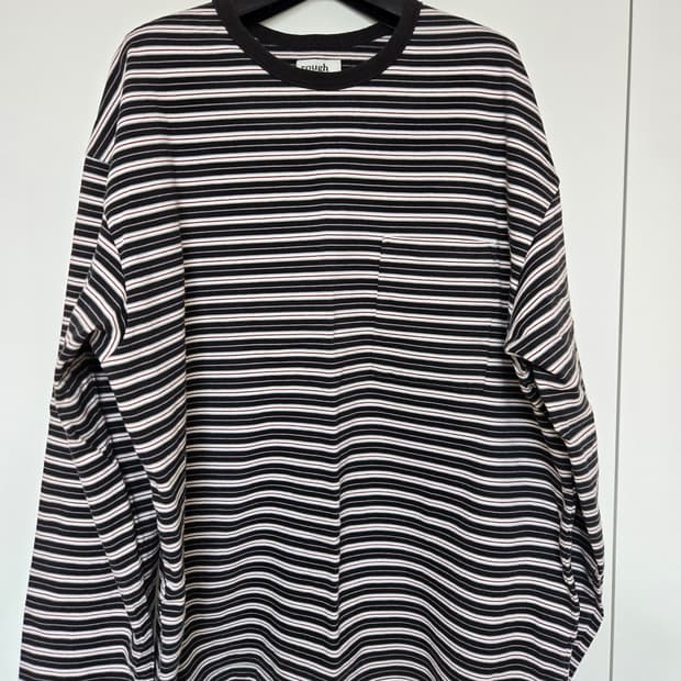 러프사이드 하바티 멀티 스트라이프 롱 슬리브 차콜 (havati)