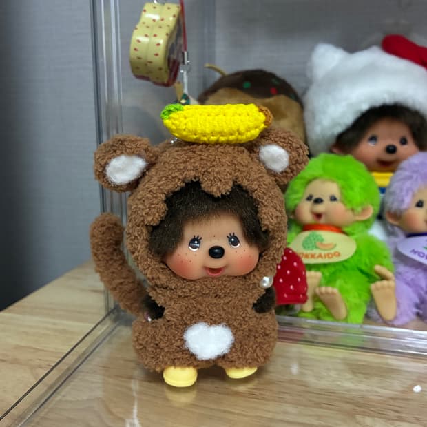몬치치 원숭이 커스텀 옷 (빅헤드 남아 키링 포함)