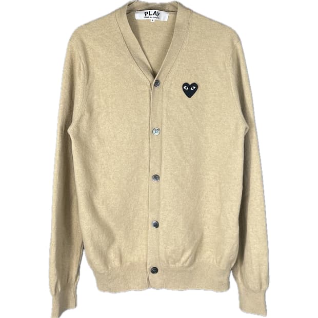 꼼데가르송 블랙 와펜 울 가디건