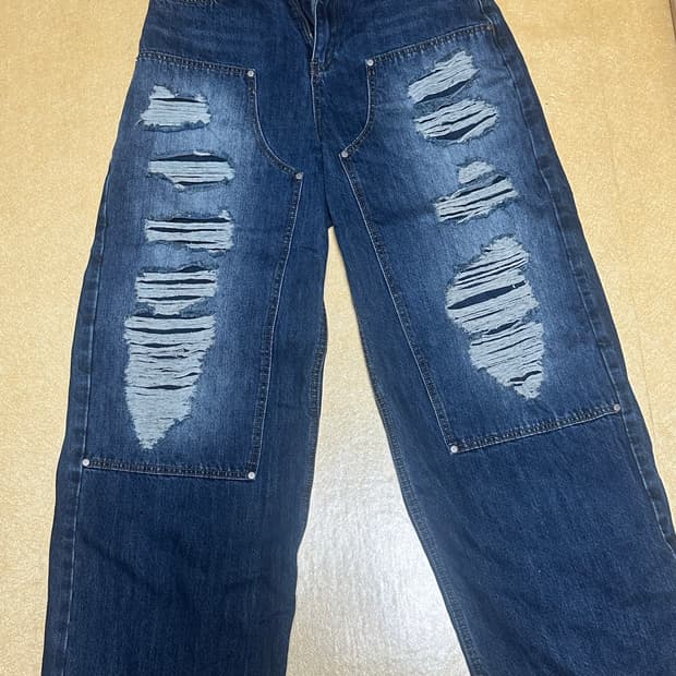 캑터스도넛마켓 카펜터 와이드 데님팬츠 L