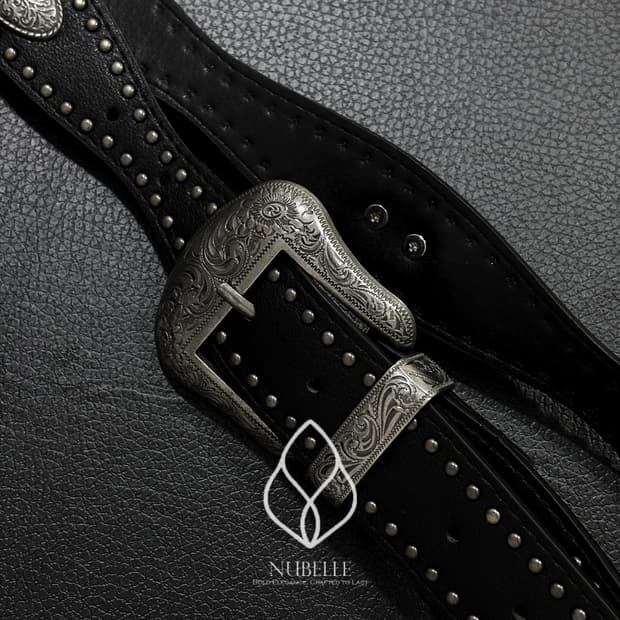 🌗 Convex stud western belt / 에스닉 웨스턴 벨트