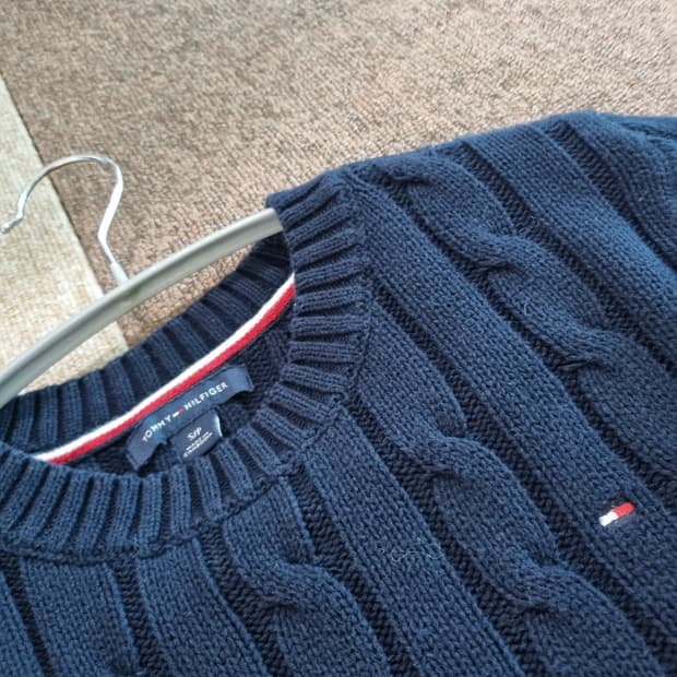 타미힐피거 케이블 코튼 니트 S