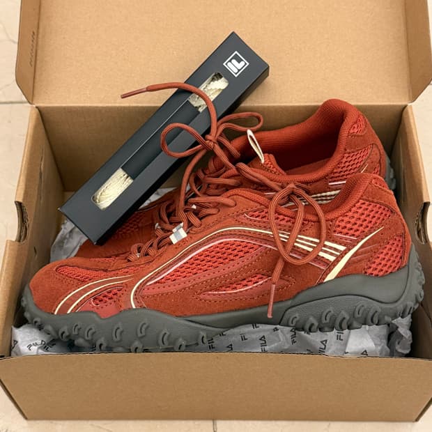 휠라 에샤페 LX 브라운오렌지 235 