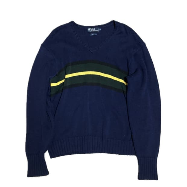 폴로랄프로렌 배색 니트 XL