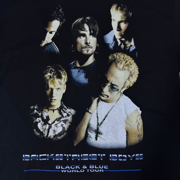 00s usa 백스트리트 보이즈 Black&Blue 월드투어 밴드티