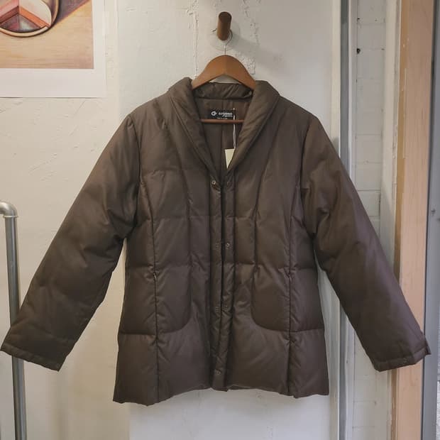 Cojana 초코브라운 덕다운 하프패딩