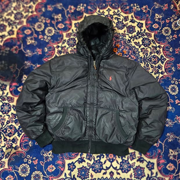 폴로랄프로렌 빈티지 덕다운 푸퍼 후드패딩 XL size