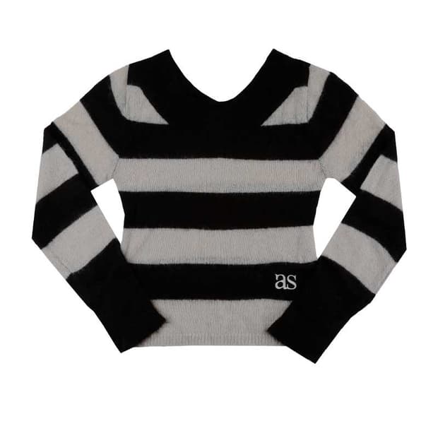 애즈온 포니 스트라이프 니트