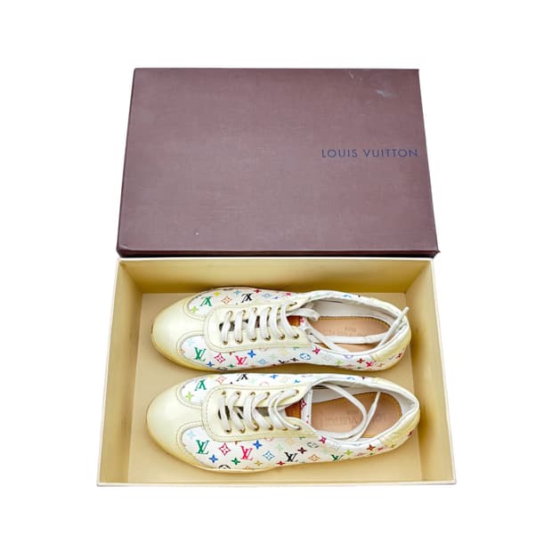 루이비통 36.5 멀티 화이트 스니커즈