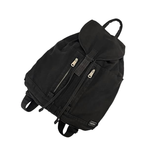 포터 페이지 헤링본 럭색 백팩 블랙