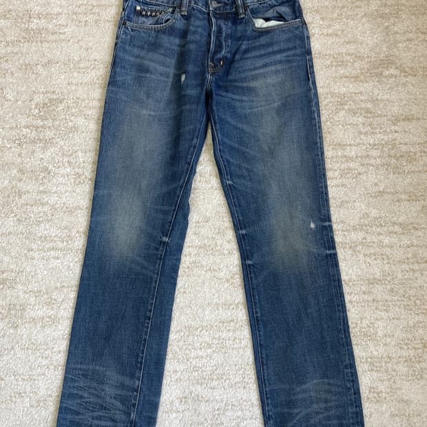 32) 폴로 랄프로렌 중청 워싱 데님 진 청바지 데님앤서플라이