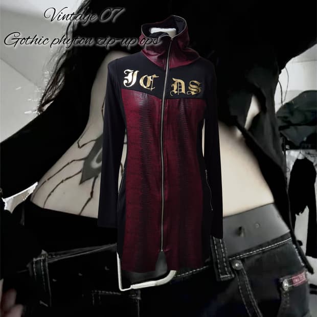 Vintage 07 Gothic phyton zip-up ops