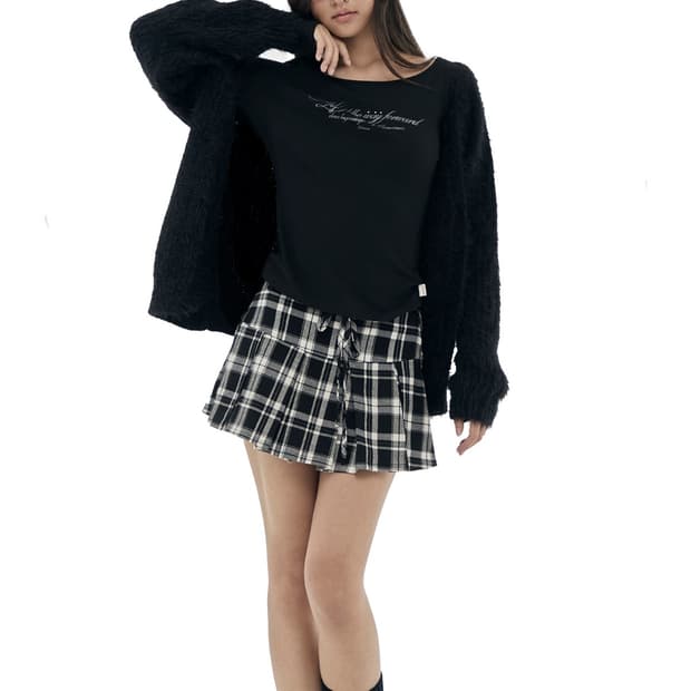 클리시어 슈가플럼 가디건 블랙