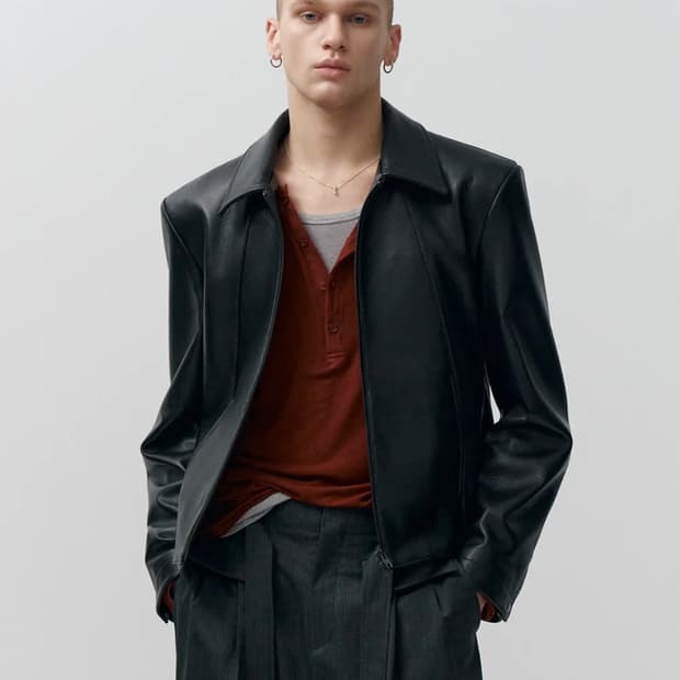 노이어 고트 슈렁큰 레더 자켓 48