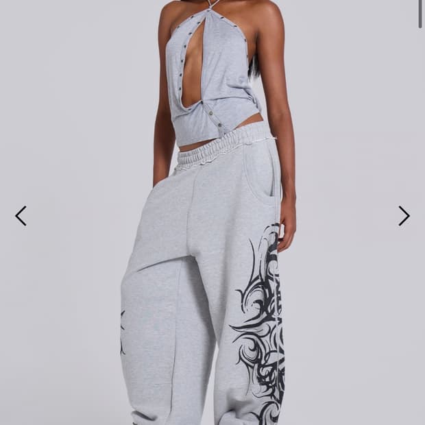 Jaded london Grey Baggy Blade Joggers