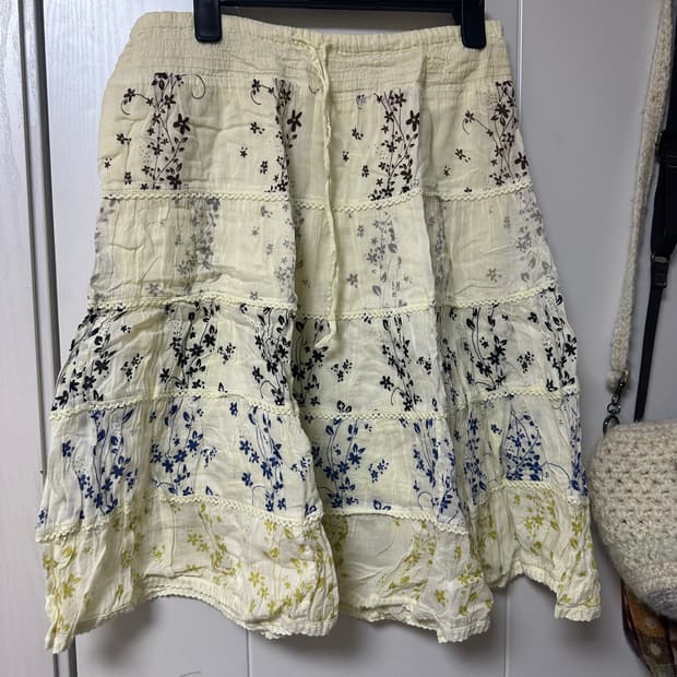 빈티지 플라워 스커트