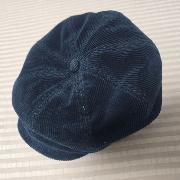 RRL(Double RL)의 인디고 코듀로이 뉴스보이 캡