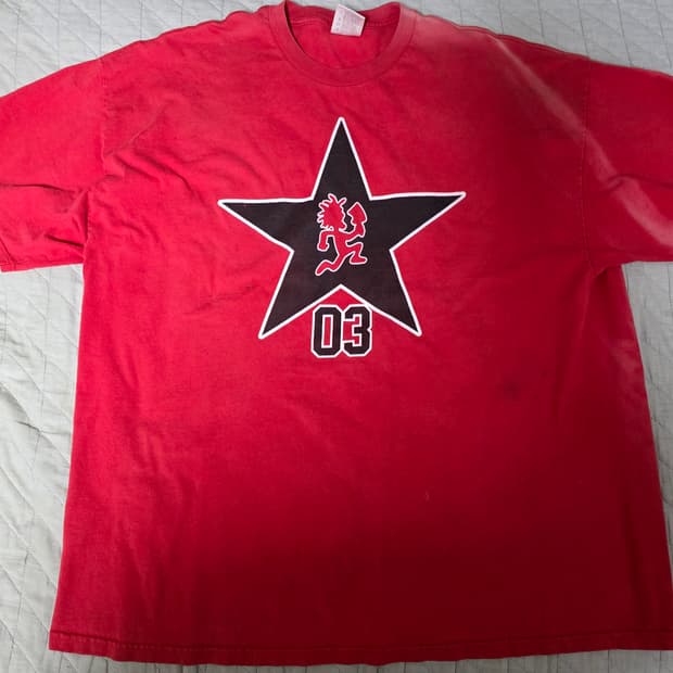 [3XL] 00s ICP 스타 해칫맨 빈티지 랩티 밴드티 페이드 레드