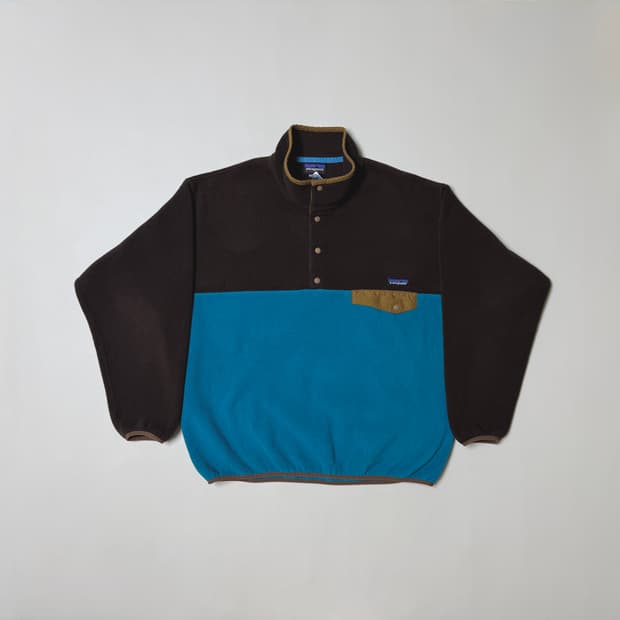 [L] 파타고니아 신칠라 플리스 후리스 브라운 블루 민트