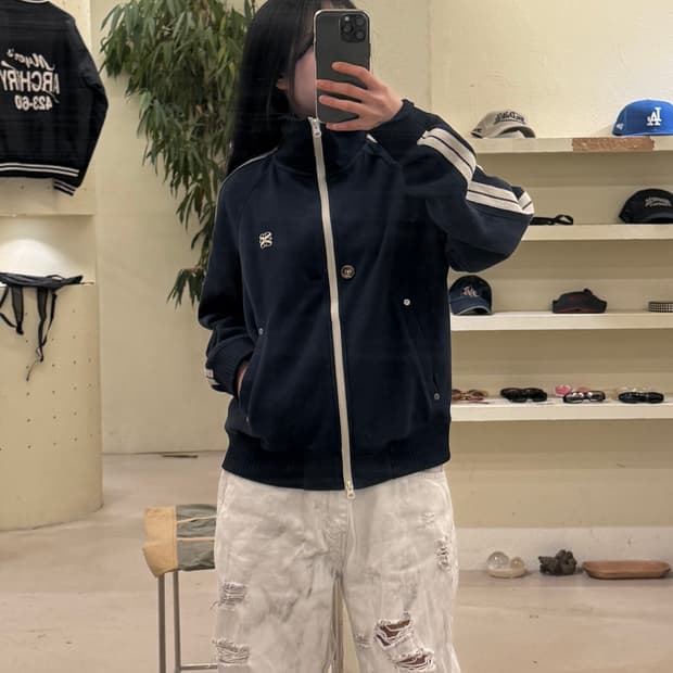 세터 미니멀 사이드라인 투웨이 집업 U355