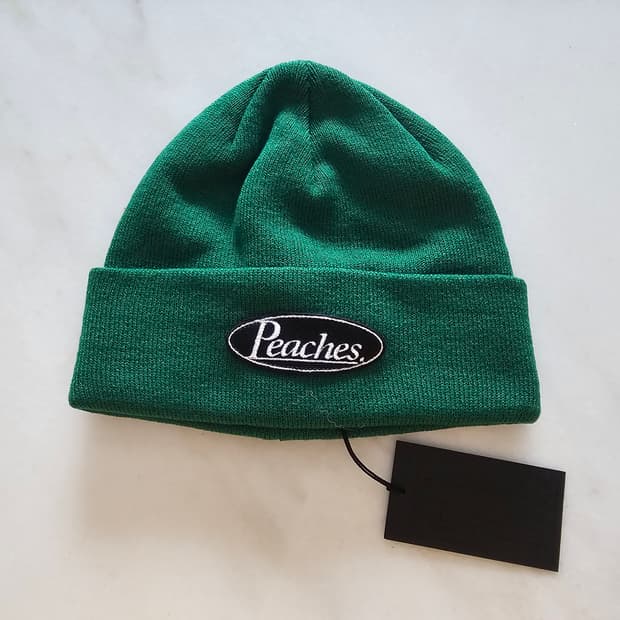 [새상품] 피치스(Peaches.) 오벌 로고 비니 - 그린
