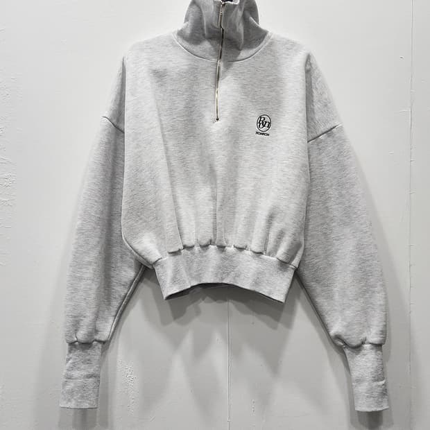 론론 반집업 크롭 기모 맨투맨  F 