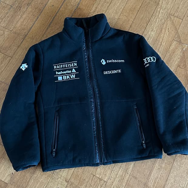 데상트 스위스 스키팀 플리스 자켓 남성 L
