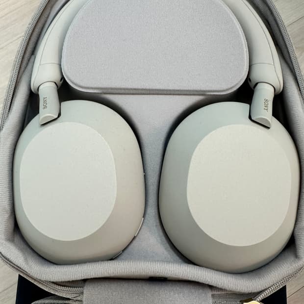 소니 WH-1000XM5 실버 헤드폰