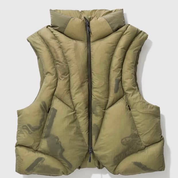 Hyein seo padded vest 리버시블 패딩 베스트 카키 3