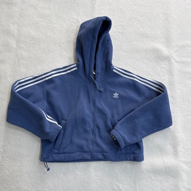 M 아디다스 플리스 크롭 후드 자켓0313T