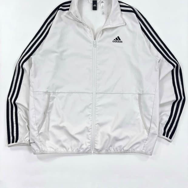 아디다스 화이트 바람막이  