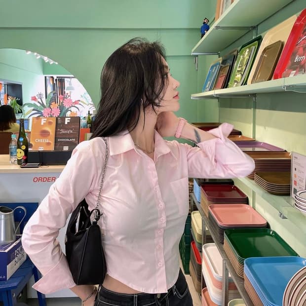 페일제이드 드레스셔츠 블루,화이트