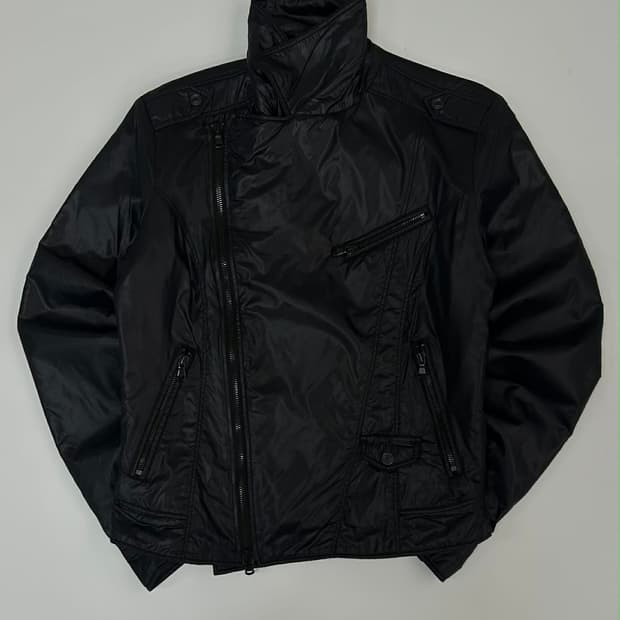 [S] 디젤 비대칭 스터드 나일론 경량 패딩 자켓