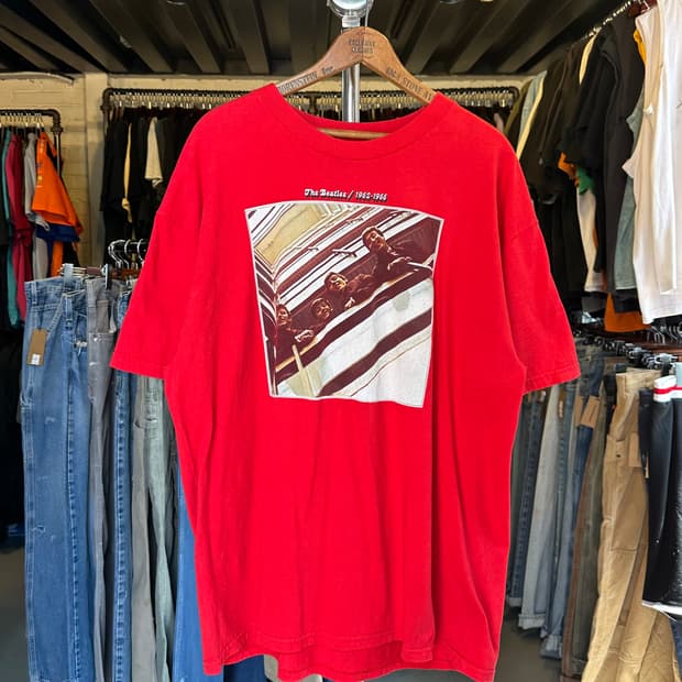 비틀즈 락밴드 프린팅 티셔츠