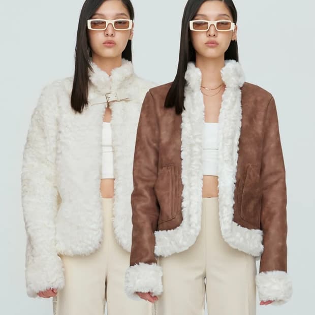 새상품 나체 리버시블 퍼자켓 