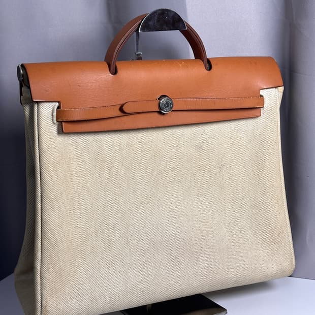 에르메스 에르백 카빈 39 베이지 & 내추럴 가죽