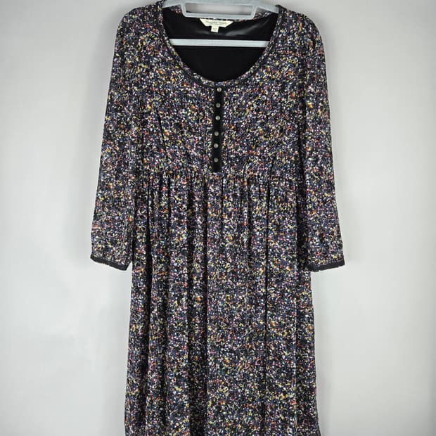 [무료배송]써스데이아일랜드 M 여성 잔꽃 쉬폰 허리밴딩 롱 원피스