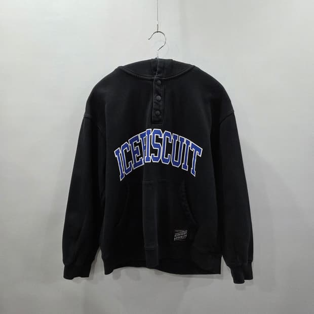 아이스비스킷 키즈 프린팅 헨리넥 후드티 165 