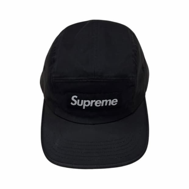 슈프림 워시드 치노 트윌 캠프캡 가죽스트랩 모자 블랙